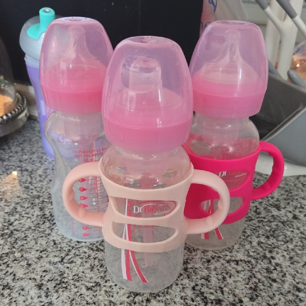 Dr.Brown's Pink Baby Bottles Set
